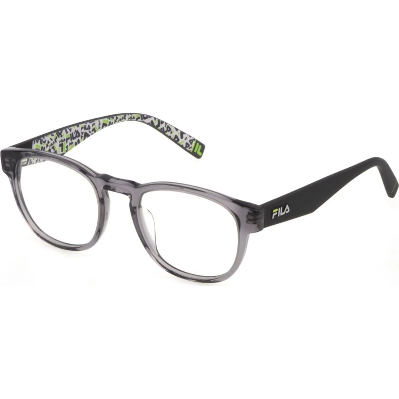 Fila VFI211 06A7 - Montures Optiques Rondes en Acétate Gris