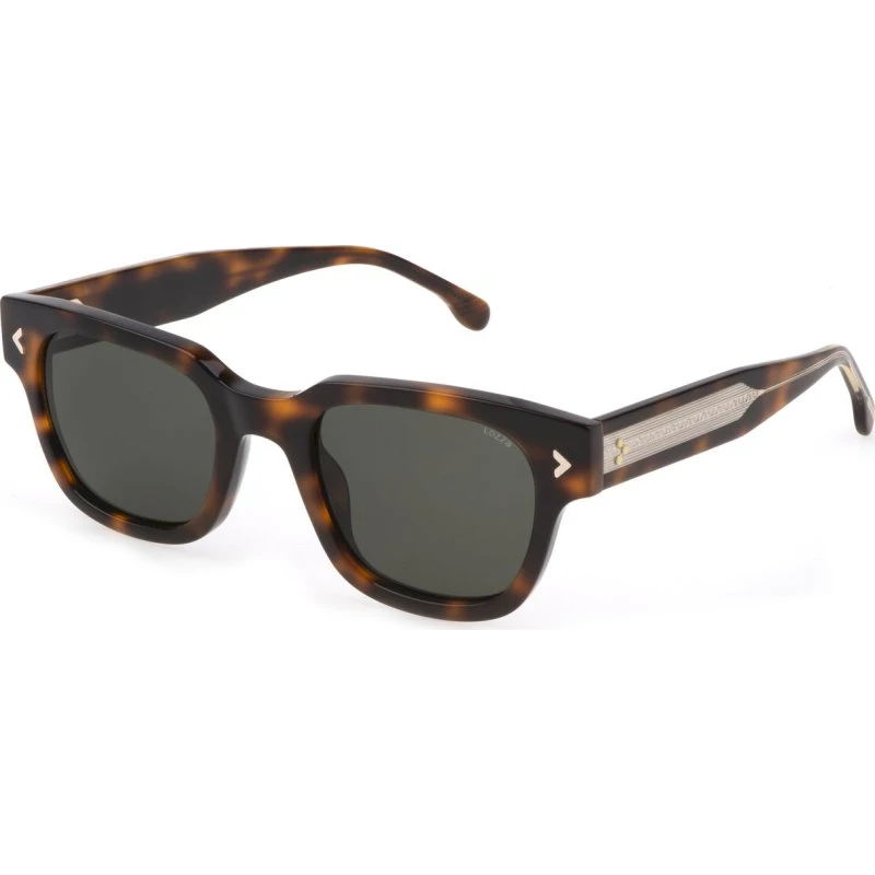 Lozza Homme Lozza SL4300 Positano4 Lunettes de Soleil Carrées Havane Vert