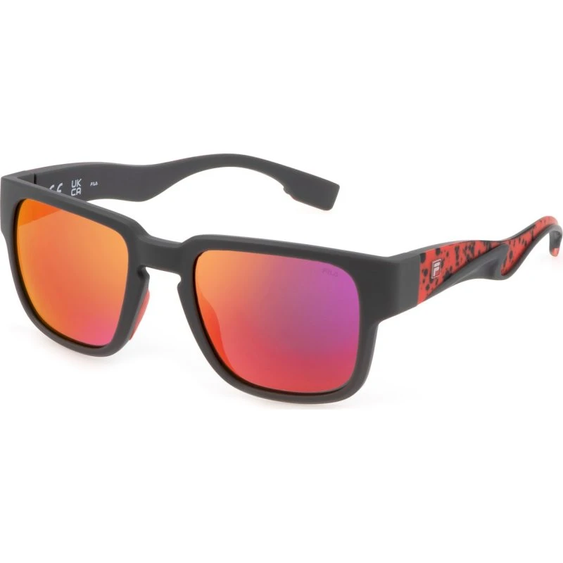 Fila Lunettes de Soleil Homme SFI463 I41P Carrées Polarisées Grises