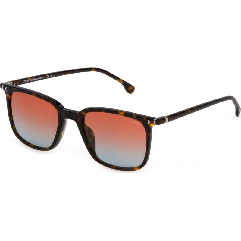 Lozza Homme Lozza SL4320 ROMA Lunettes de soleil Carrées Havana