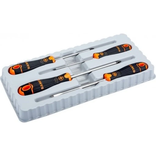 Bahco B219.004 - Jeu de 4 tournevis BahcoFIT poignée caoutchouc