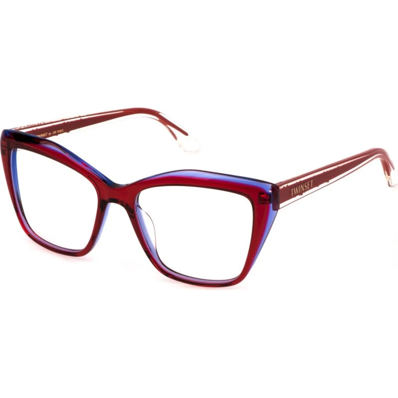 Twinset VTW047 06A4 Lunettes Optiques Carrées en Acétate Violet