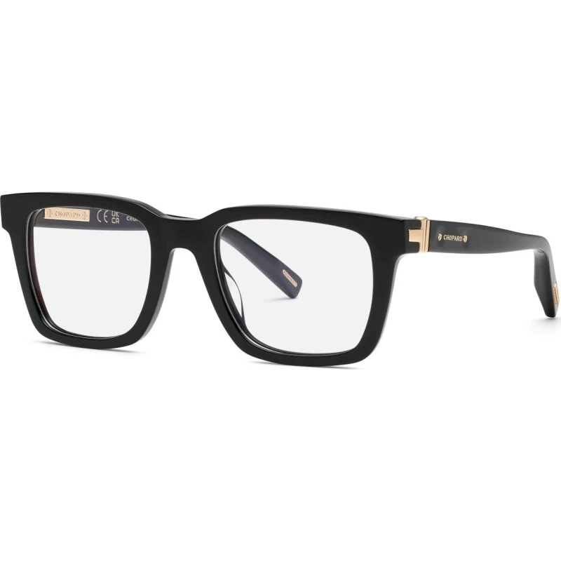 Chopard VCH372 700 Montures Optiques Carrées en Acétate Noir Homme