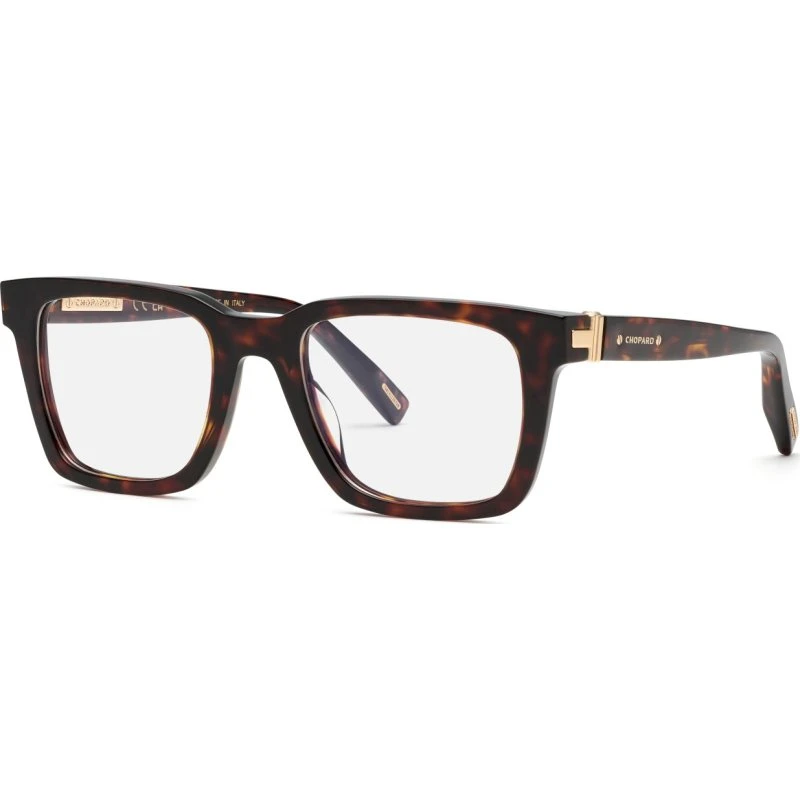 Chopard VCH372 909 Montures Optiques Carrées en Acétate Havane