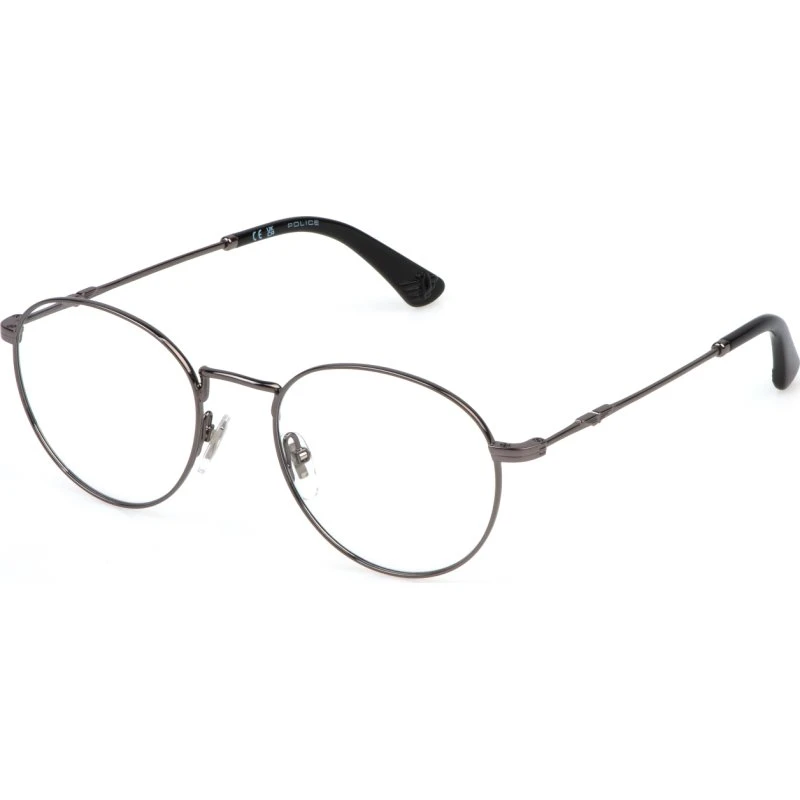 Police VPLP07 Origins Lite 25 - Monture Pantos Métal Gris Homme
