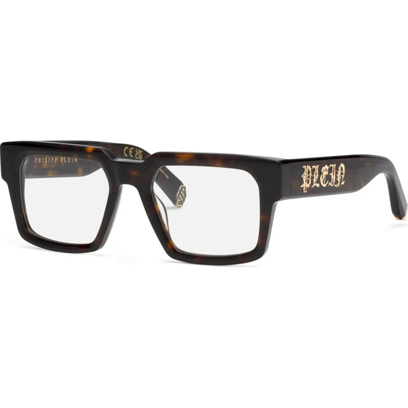 Philipp Plein VPP156M PLEIN MASTER 722 Lunettes Optiques Carrées Havane