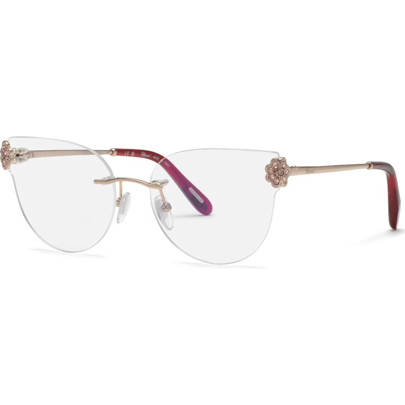 Chopard VCHL61S 0A39 - Montures Optiques Papillon en Métal Or