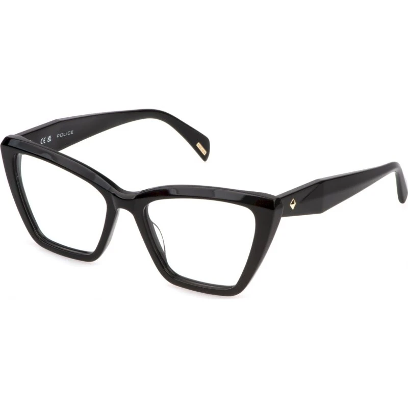 Police VPLP52 GEM 6 700 - Montures Optiques Carrées en Acétate Noir