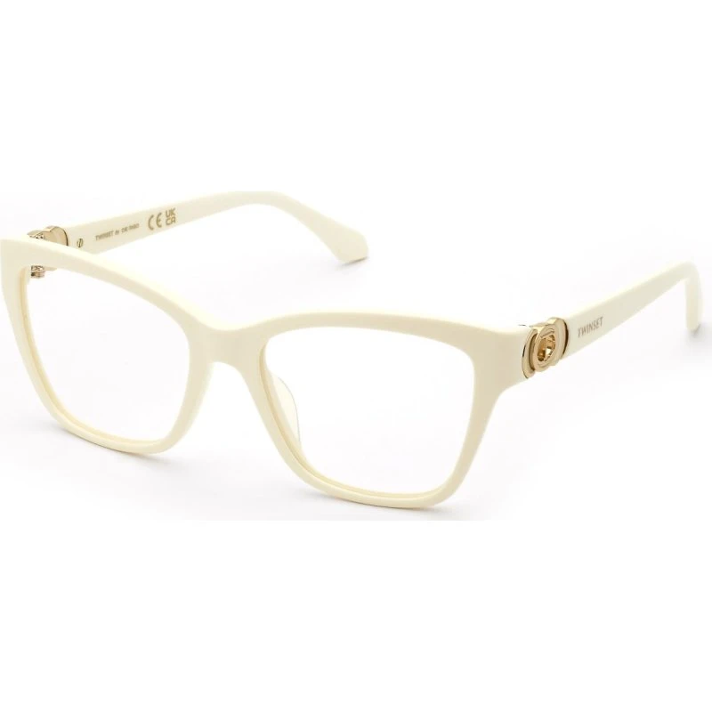 Twinset VTW072 09ZQ Montures Optiques Carrées en Acétate Ivoire