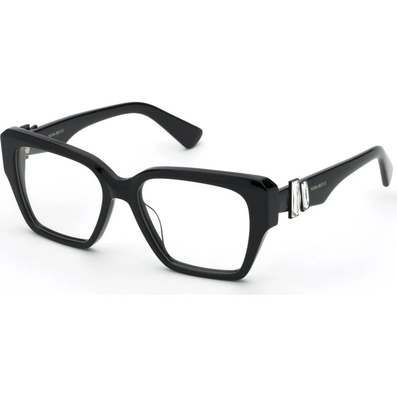 Nina Ricci VNR414S Montures Optiques Carrées en Acétate Noir