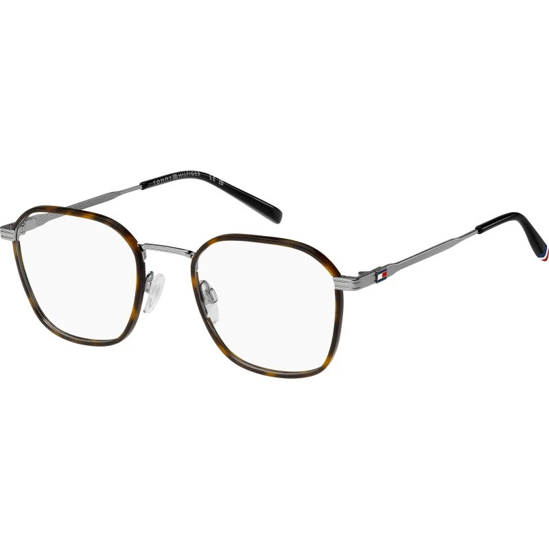 Tommy Hilfiger TH 2136 31Z - Montures Optiques Carrées en Métal Ruthénium