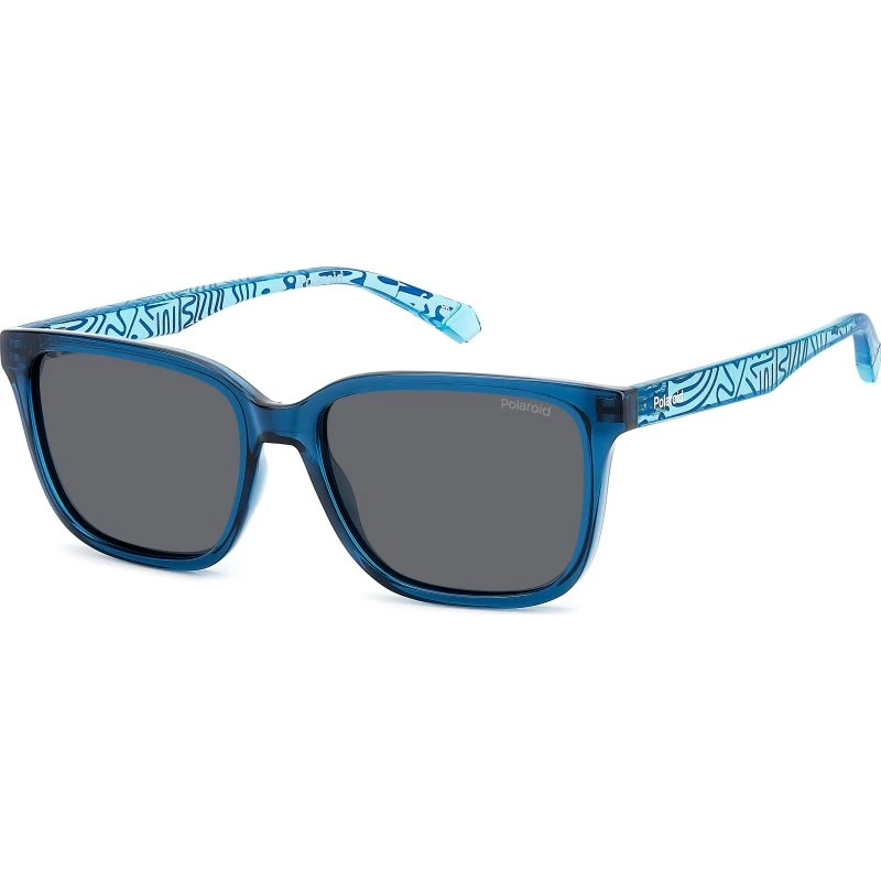 Polaroid Junior PLD 8063/S Lunettes de Soleil Polarisées Bleues