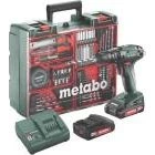 METABO SB18 Perceuse à percussion + Atelier mobile + 2 batteries 2Ah