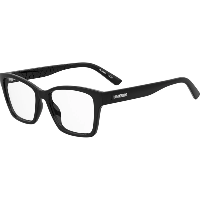 Moschino MOL686 807 - Montures Optiques Carrées Noires pour Femme