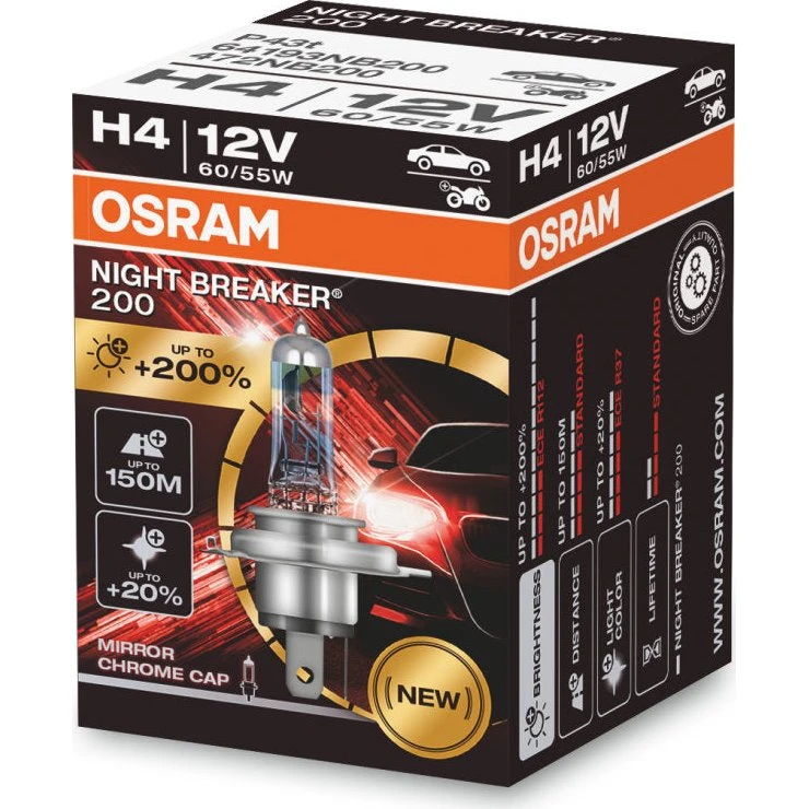 Osram H4 Night Breaker 200 64193NB200