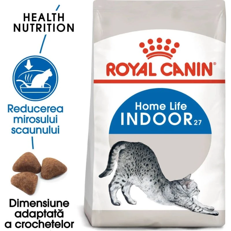 Royal Canin Indoor 27 - Alimentation pour chats adultes (2 kg)