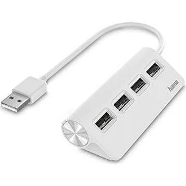 Hama Hub USB 4 ports Blanc USB 2.0