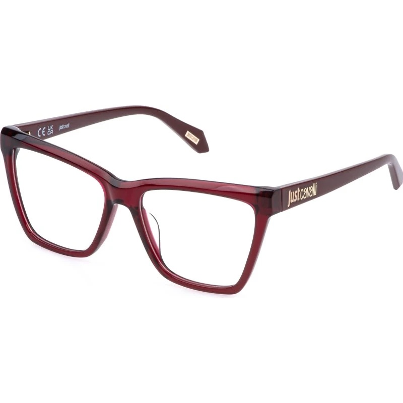 Just Cavalli VJC131 0V64 Montures Optiques Carrées Rouges Femme
