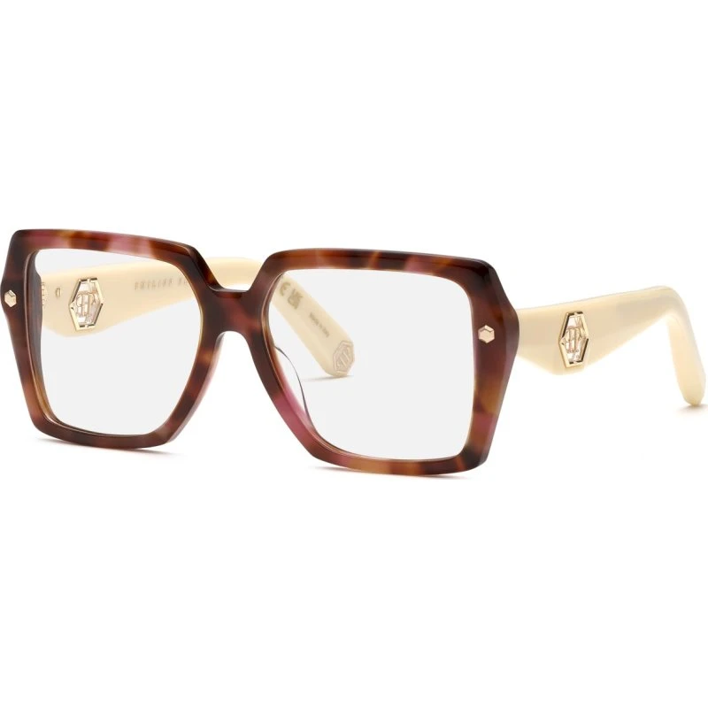 Philipp Plein VPP192 Plein Muse - Monture Optique Carrée Havane
