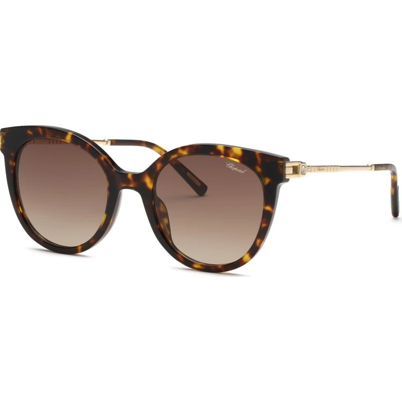 Chopard SCH405S 04BL Lunettes de soleil Pantos en Acétate Havana