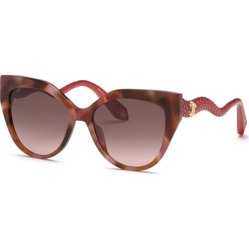 Roberto Cavalli SRC138M Lunettes de Soleil Carrées Havana