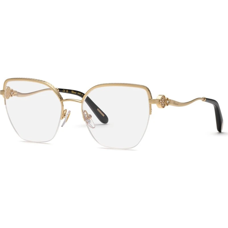 Chopard VCHL83S Montures Optiques Géométriques en Métal Or