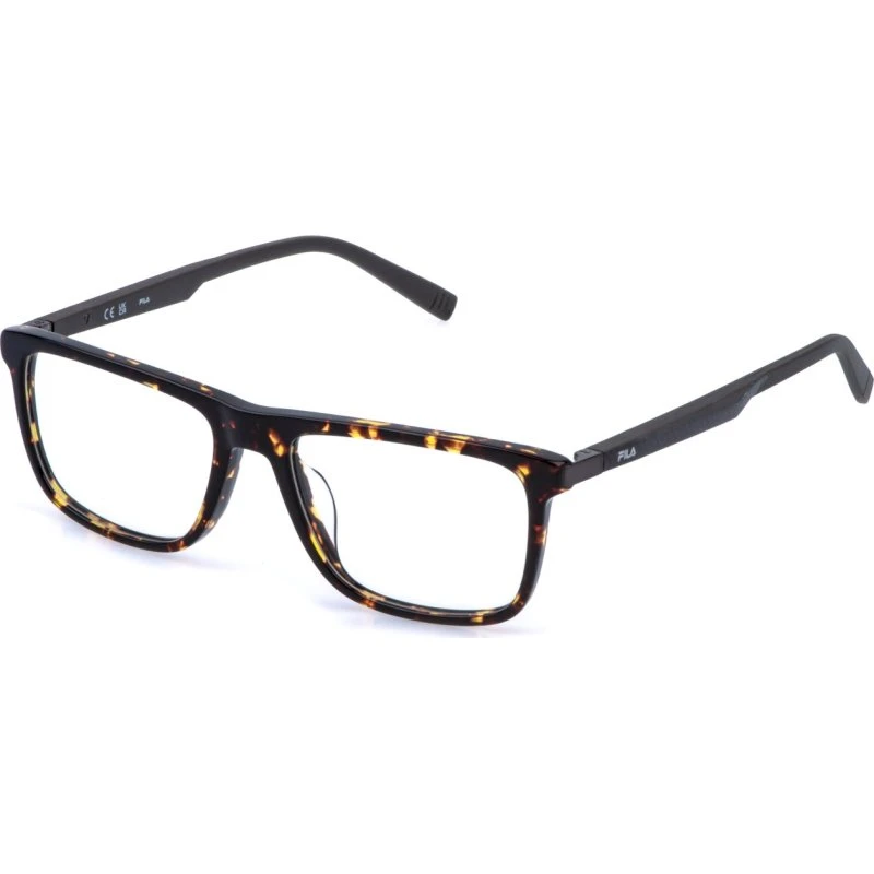 Fila Homme VFIA93 779 - Monture Optique Carrée en Acétate, Havane