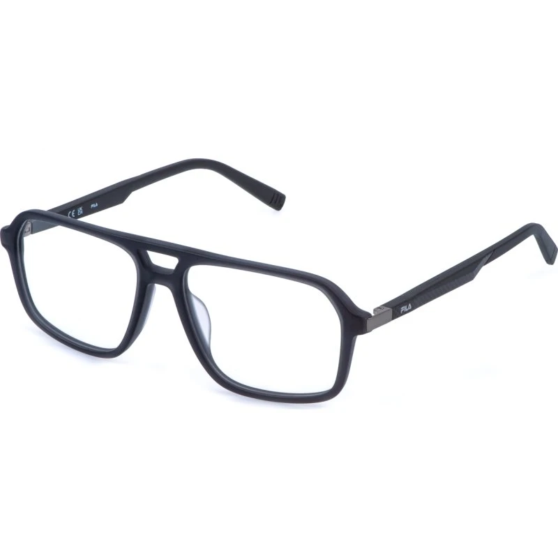 Fila Homme VFIA94 705M Montures Optiques Carrées en Acétate Gris