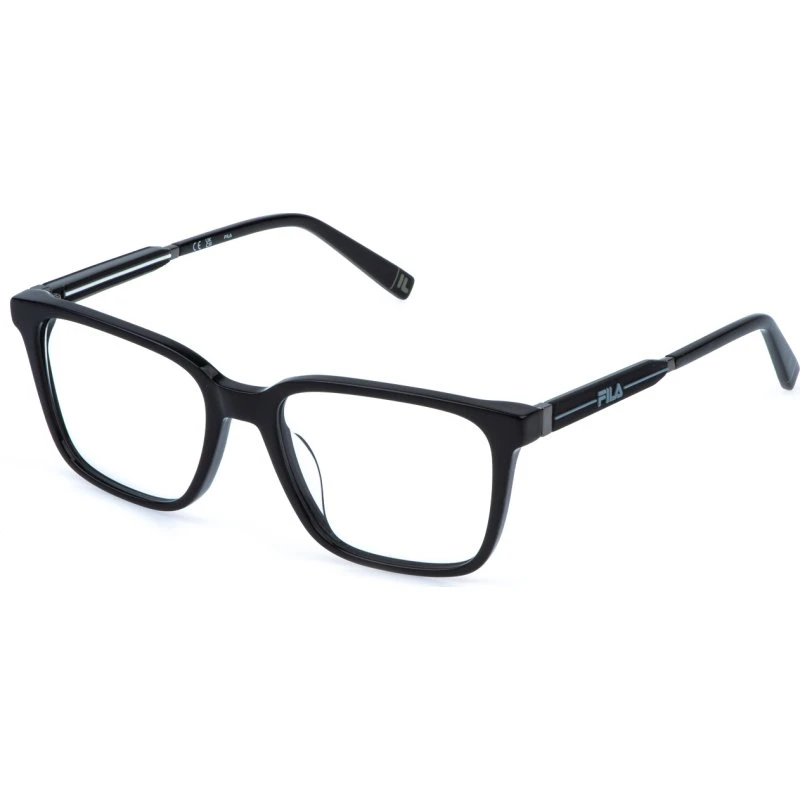 Fila Homme VFIA95 Monture Optique Carrée en Acétate Noir