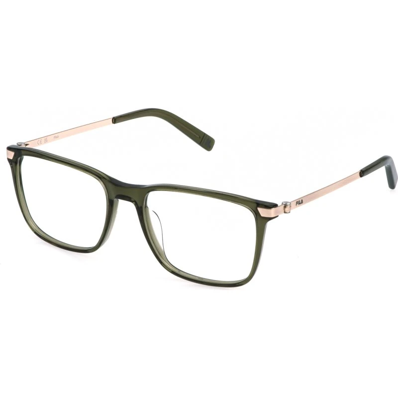 Fila Homme VFIB01 09HF - Montures Optiques Carrées en Acétate Vert