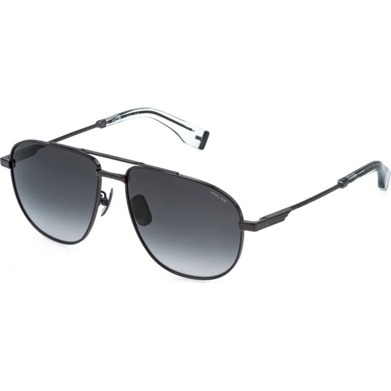 Police SPLR83 Mercury Lite 1 672 - Lunettes de soleil Aviateur Noir