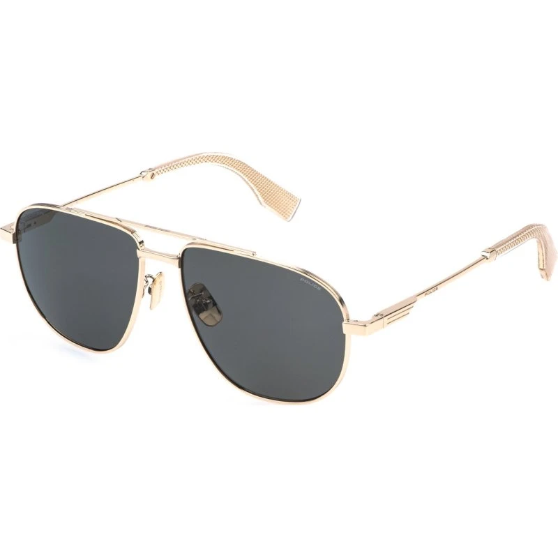 Police SPLR83E Mercury Lite 1 Lunettes de Soleil Aviateur Or et Fumée