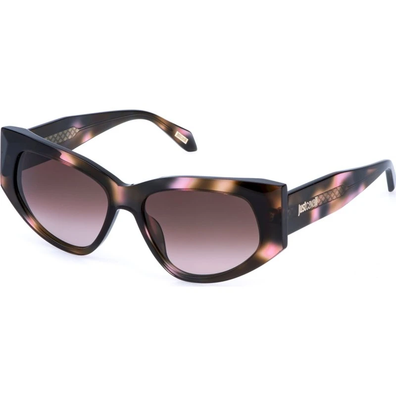 Just Cavalli SJC169 01GQ Lunettes de Soleil Cat Eye Havana