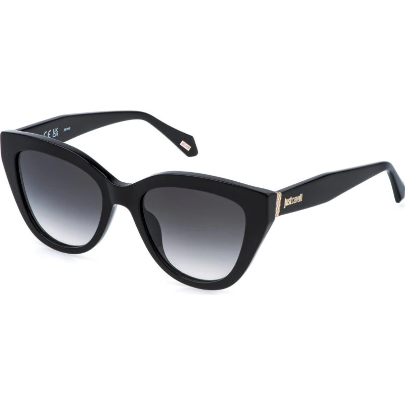 Just Cavalli SJC173 Lunettes de Soleil Papillon Noir Fumée