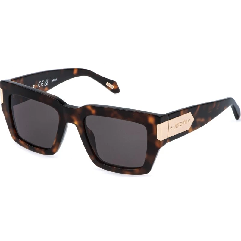 Just Cavalli SJC177V Lunettes de Soleil Carrées Écaille et Marron