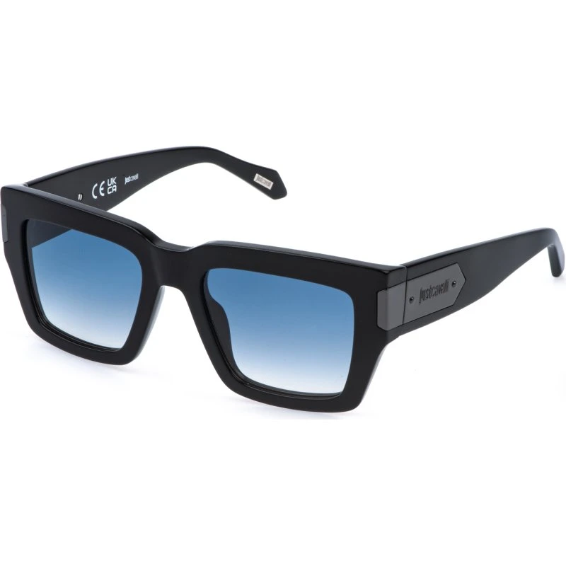 Just Cavalli SJC177V Lunettes de Soleil Carrées Noir et Bleu