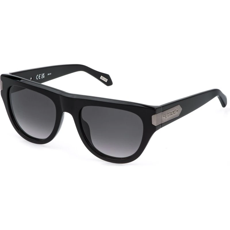 Just Cavalli SJC178 700 Lunettes de Soleil Cat Eye Noir Fumée
