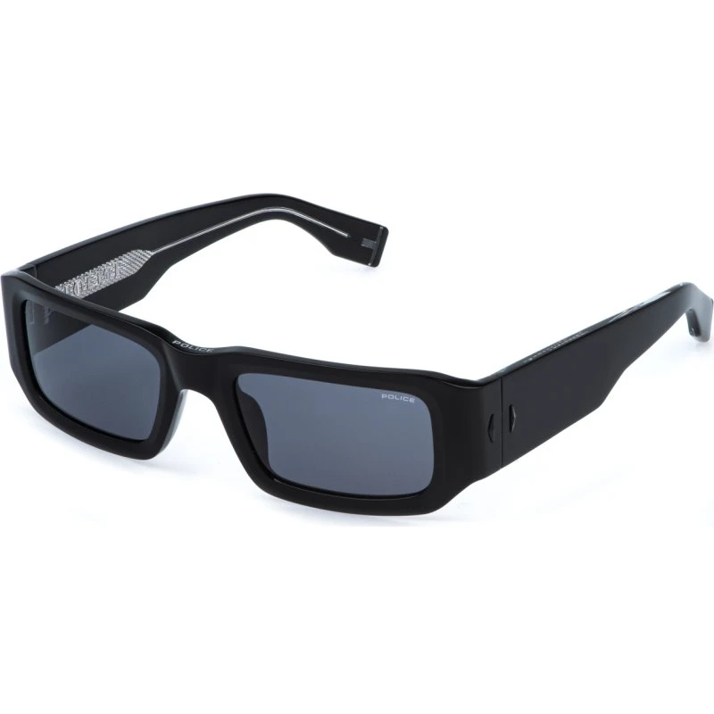 Police SPLR82 G.O.A.T. 6 Lunettes de Soleil Carrées en Acétate Noir