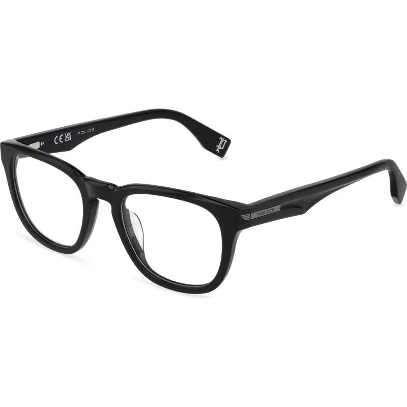 Police VPLU56 NERVE 3 700 - Lunettes de vue carrées en acétate noir