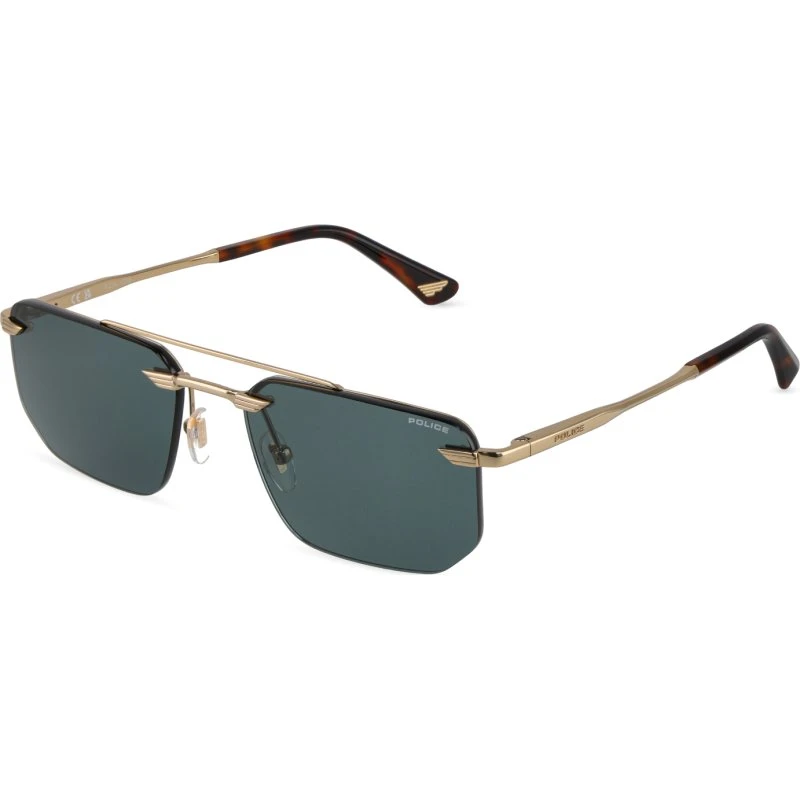 Police SPLU76 Overfly 2 Lunettes de soleil Homme - Or et Vert
