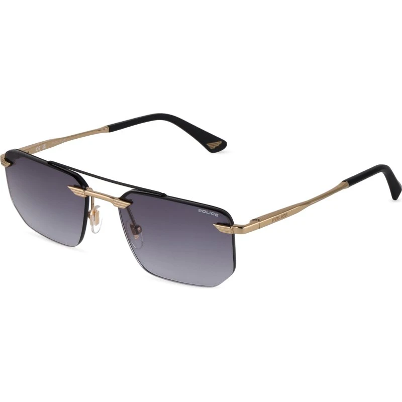 Police SPLU76 Overfly 2 Lunettes de Soleil Homme - Métal Or