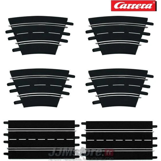 Carrera Kit d'extension 2 (2 droites, 4 courbes 1/30°)