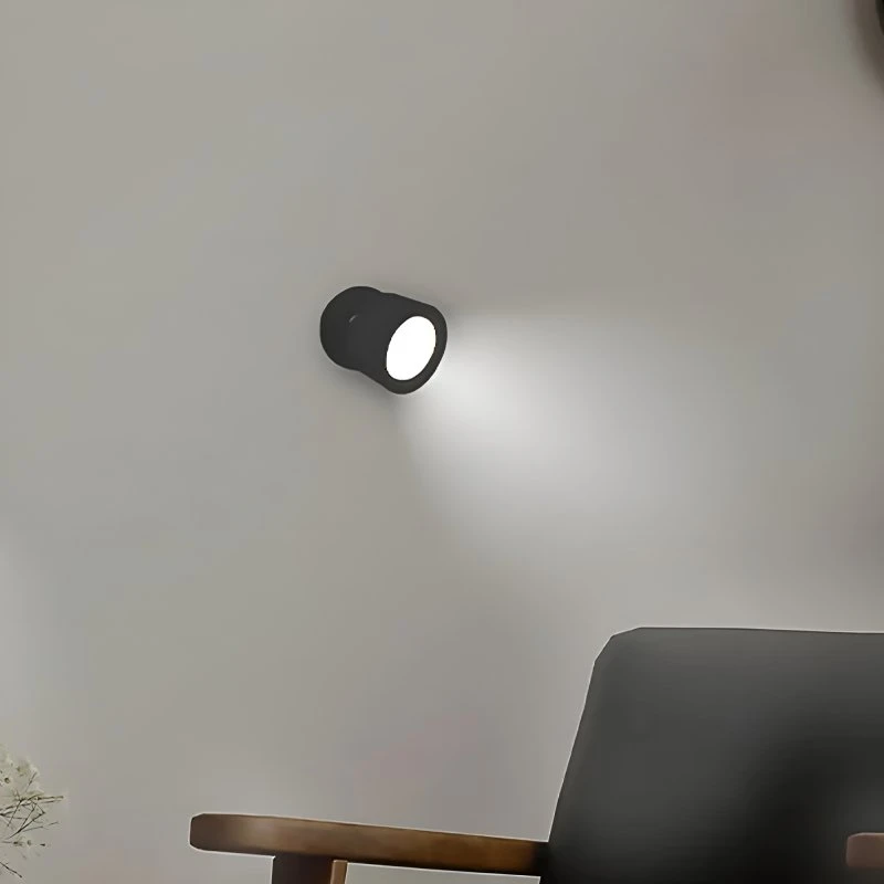Newgarden Roll 8 Applique murale LED rechargeable, noire, orientable