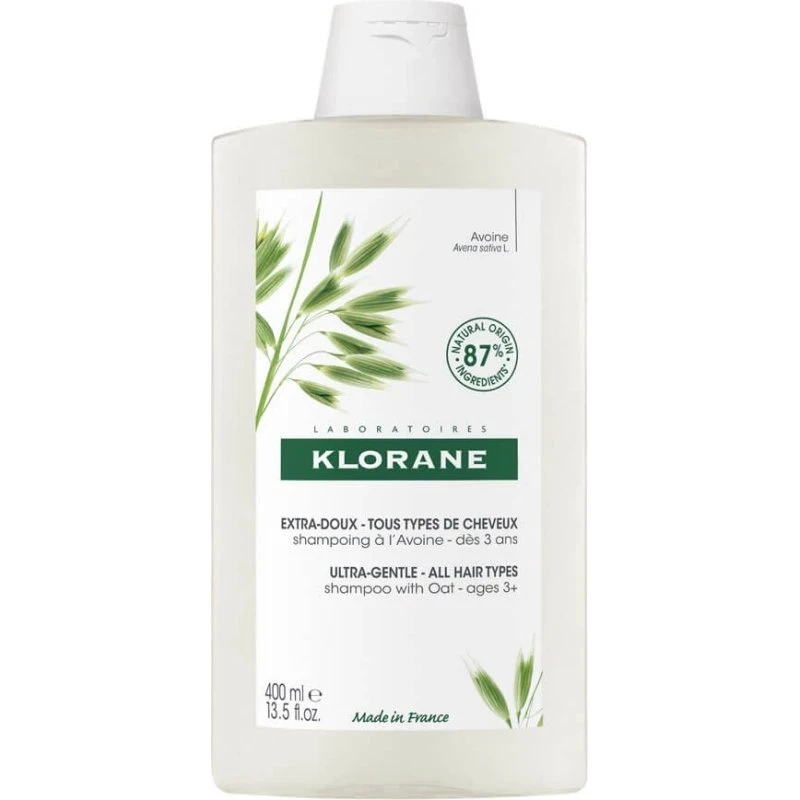 Klorane Shampoing Extra-doux à l'Avoine pour tous types de cheveux, 400ml