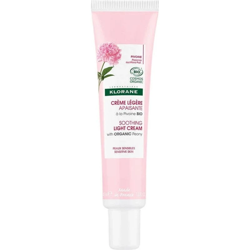 Klorane Pivoine Bio Crème Légère Apaisante Peaux Sensibles 40 ml