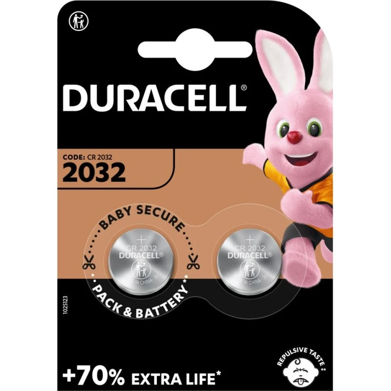 Duracell CR2032 x 2 Piles Lithium 3V