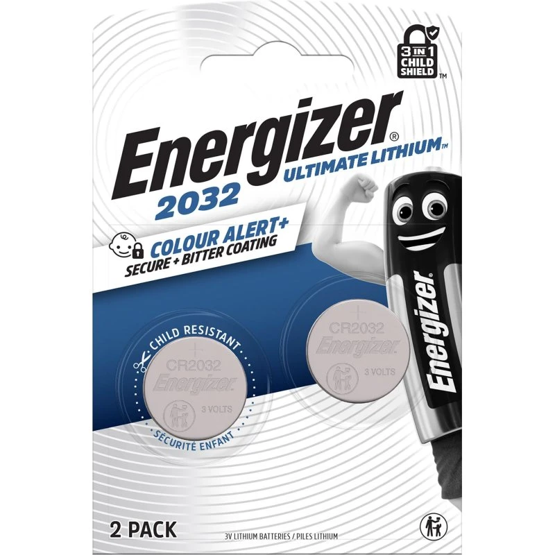 Energizer Piles Bouton Lithium CR2032 3V (4 pièces)