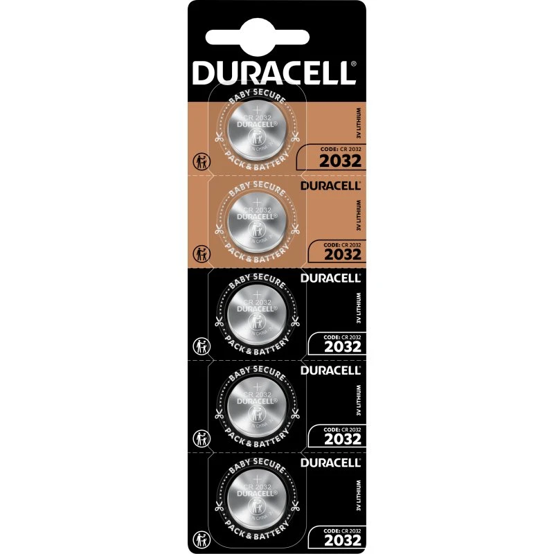 Duracell CR2032 3V, pile bouton lithium (5 unités)