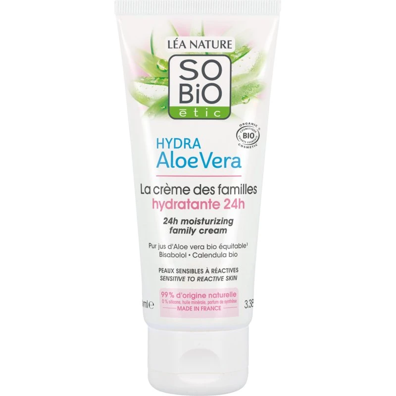 SO'BiO Étic Crème Hydratante 24h Aloe Vera 100ml