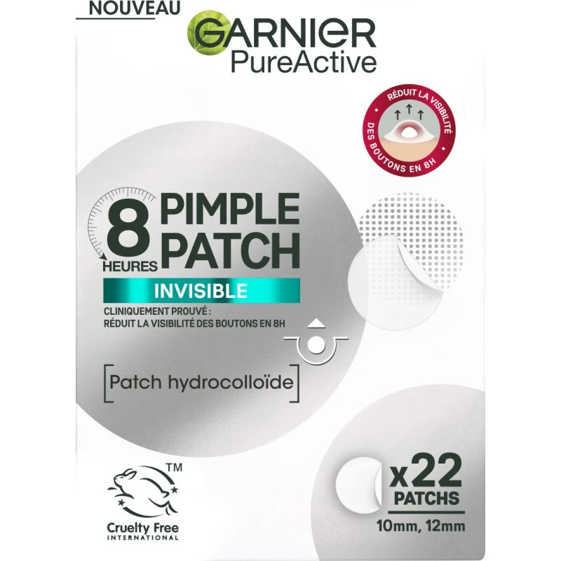 Garnier PureActive Pimple Patch 8H Invisible 22 Patchs
